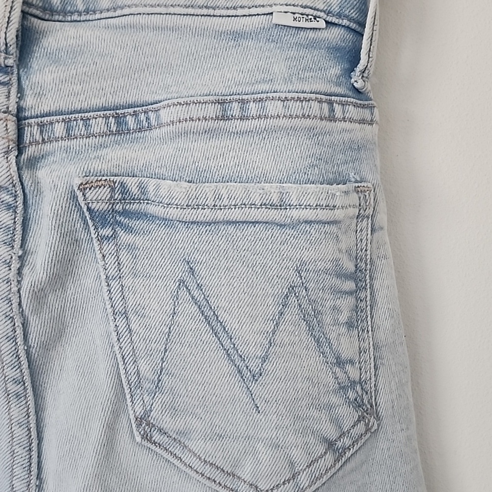 Mother The Insider Crop Step Fray Jeans In Smooth Sailing Size 24 - Picture 14 of 16